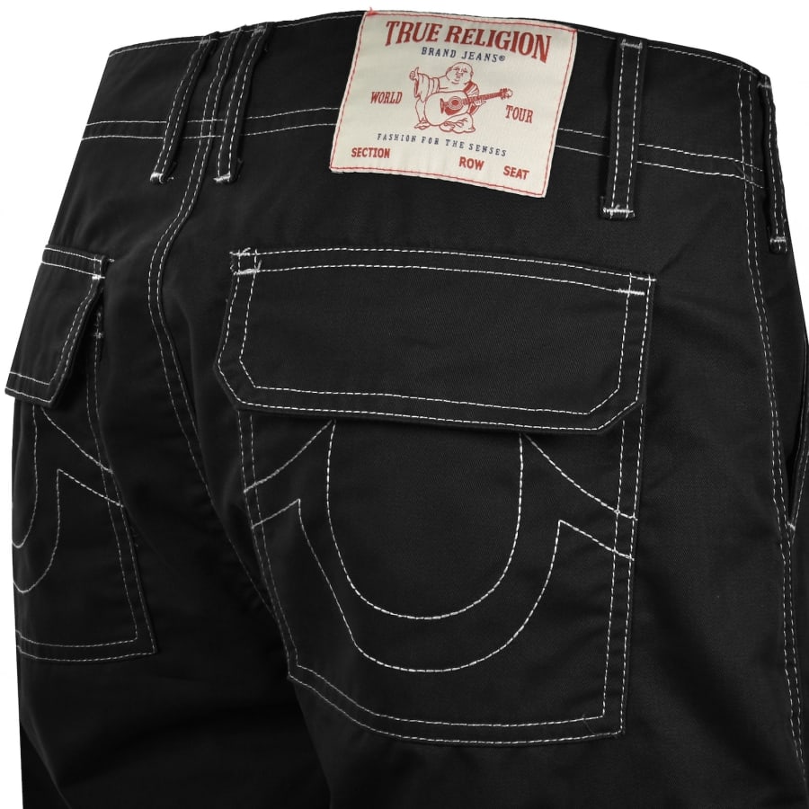 True Religion Utility Cargo Shorts Jet Black | Mainline Menswear us